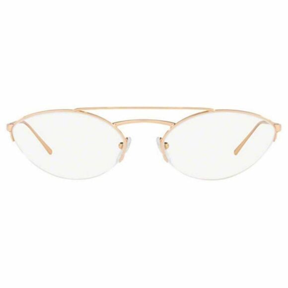 Prada Oval Eyeglasses Pink Gold W/Demo Lens - Picture 2 of 5
